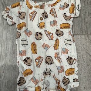 Cute Baseball Themed Baby Romper